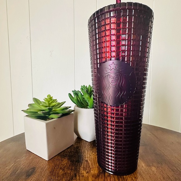Starbucks 2020 Berry Plum Grid Disco Tumbler - Picture 2 of 4